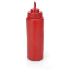 Quetschflasche Set, Ø 8 cm, 0,95 Liter, rot, Set á 6 Stück, Polyethylen