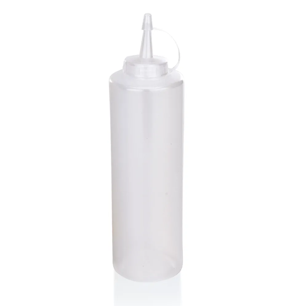 Quetschflasche Set, Ø 7 cm, 0,7 Liter, transparent, Set á 6 Stück, Polyethylen