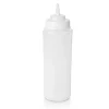 Quetschflasche Set, Ø 8 cm, 0,95 Liter, transparent, Set á 6 Stück, Polyethylen