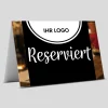 Reserviert-Tischschild Dark mit Logo (250 Stk.)