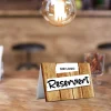 Reserviert-Tischschild Wood-Motiv mit Logo (250 Stk.)
