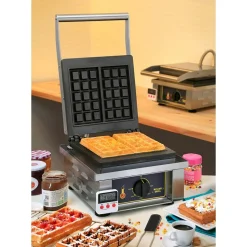 ROLLER GRILL Waffeleisen, Brüsseler Waffelform, 305 x 440 x 230 mm