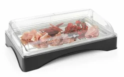 Rolltop-Präsenter Vitrine gekühlt GN 1/1 mit Tablett, Haube, Akkus