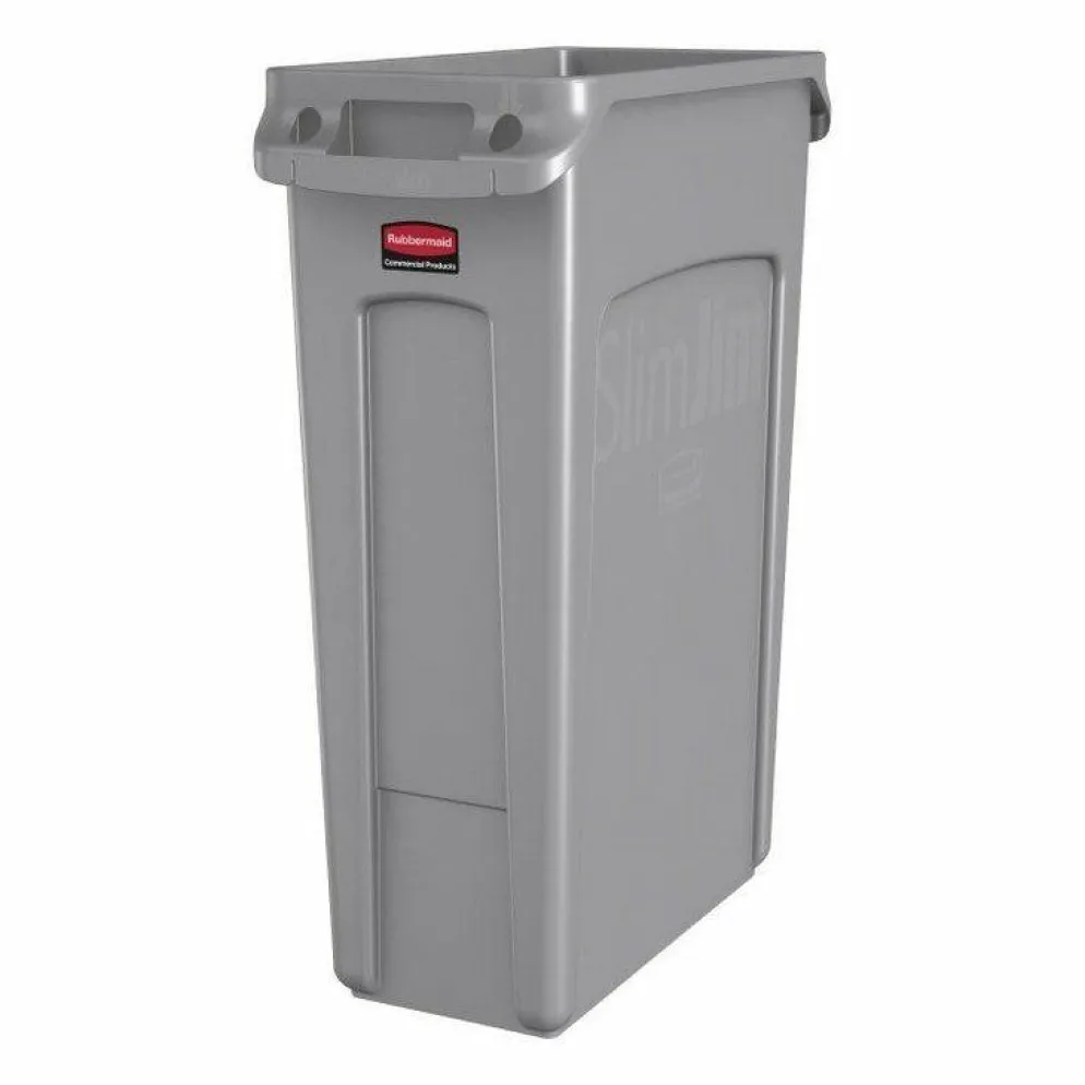 Rubbermaid Slim Jim Abfalleimer 87L in grau