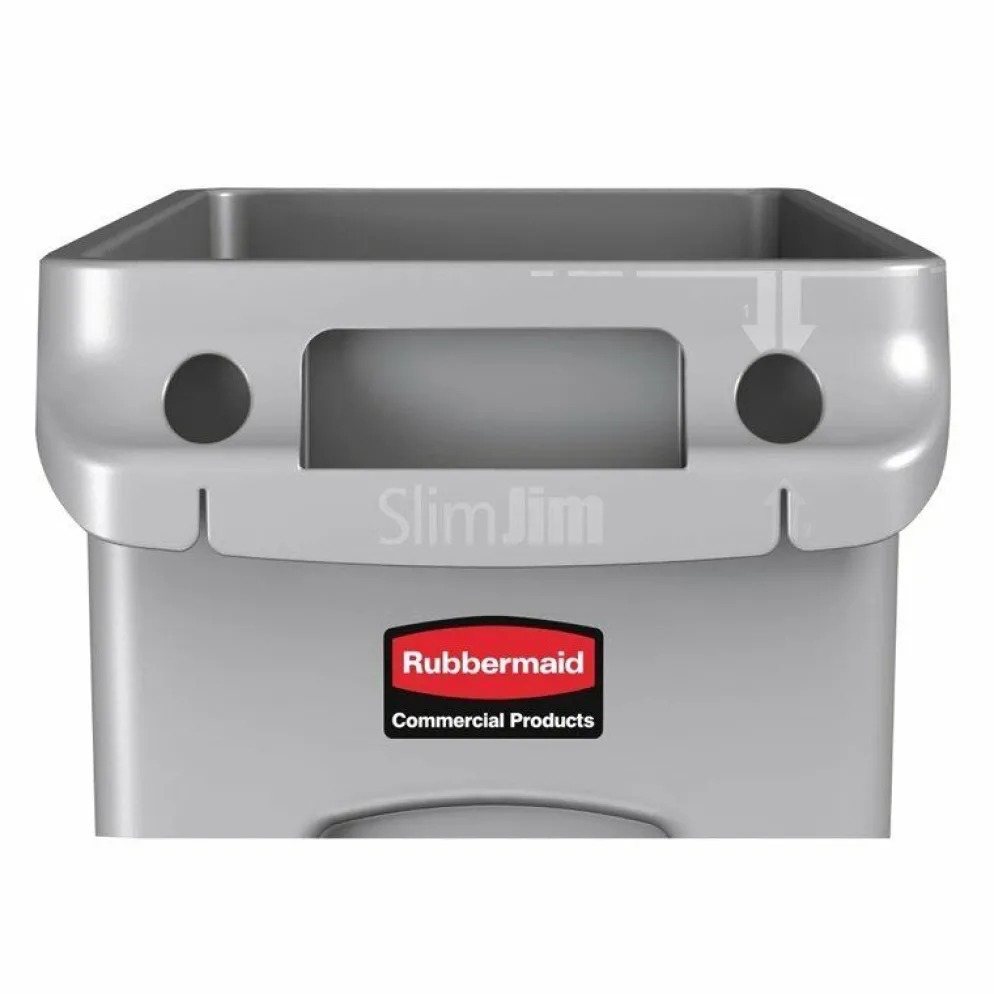 Rubbermaid Slim Jim Abfalleimer 60L in grau