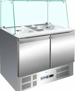 Saladette KBS 908, 2 Türen mit Glasaufbau, 900x700x1345mm