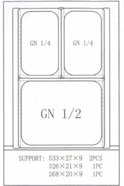 Saladette KBS 450, 438x700x882 mm