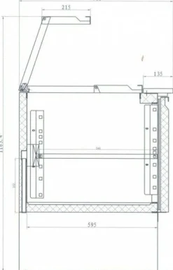 Saladette KBS 450, 438x700x882 mm