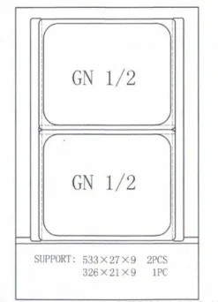 Saladette KBS 450, 438x700x882 mm
