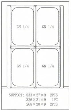Saladette KBS 450, 438x700x882 mm