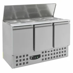 Saladette mit Deckel, 3 Türen, 4x 1/1GN, Breite 1370mm