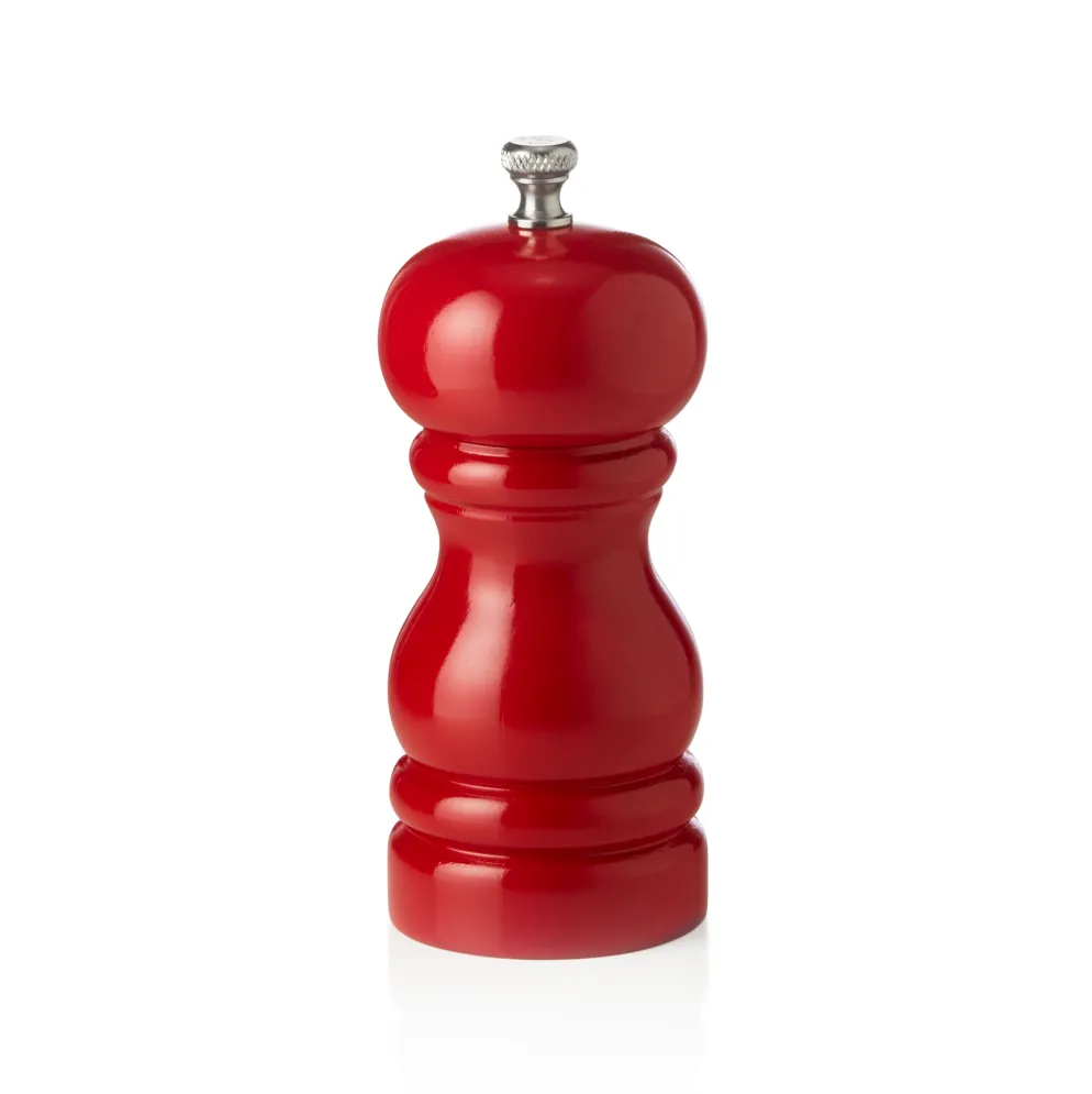 Salzmühle mit Keramikmahlwerk CLASSIC MILL, Höhe 11 cm, rot glänzend, Holz