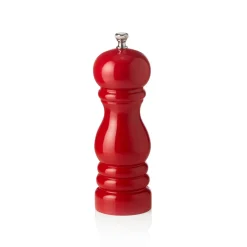 Salzmühle mit Keramikmahlwerk CLASSIC MILL, Höhe 15 cm, rot glänzend, Holz