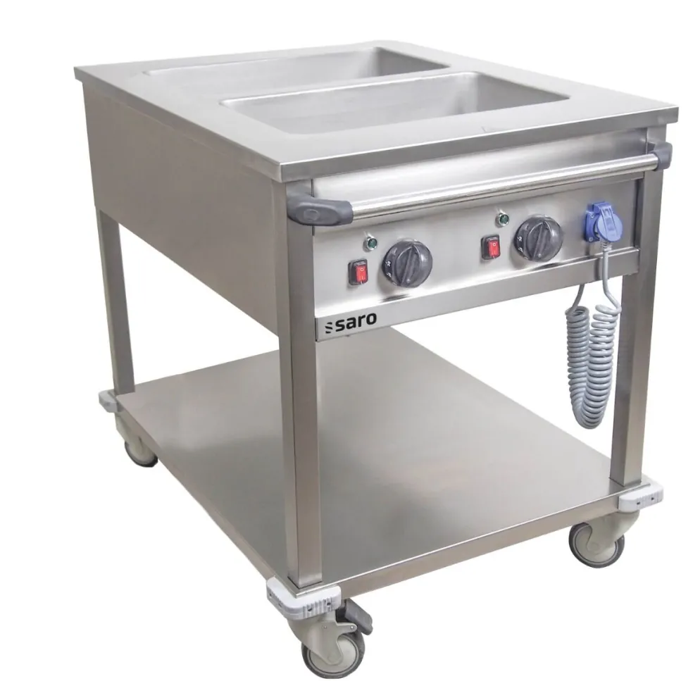 SARO Bain Marie Trolley, BT-2, 2x 1/1 GN