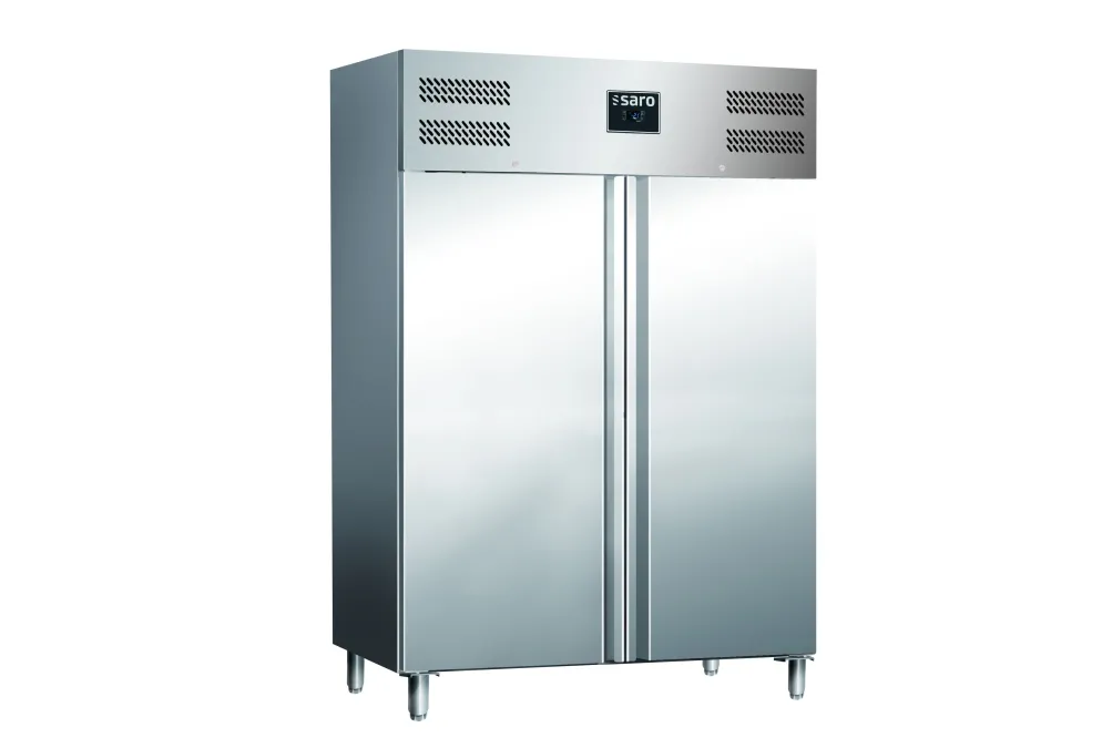 SARO Edelstahl Gewerbekühlschrank, 2-türig, 2/1 GN 1410 TN PRO
