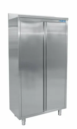 SARO Edelstahlhochschrank 2 Flügeltüren Breite 1000mm