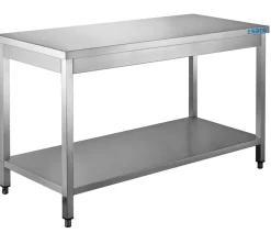 SARO Edelstahltisch B 800 x T 600 mm mit Grundboden