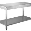 SARO Edelstahltisch B 1600 x T 600 mm mit Grundboden