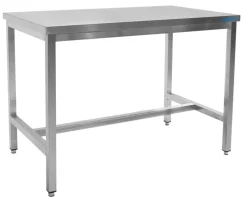 SARO Edelstahltisch ohne Unterblatt - B 1600 x T 700 mm