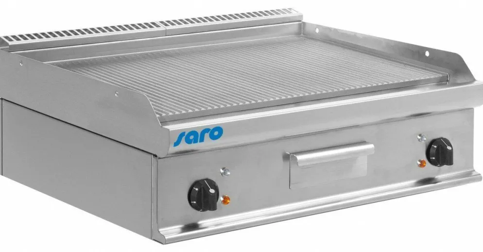 SARO Elektro-Griddleplatte, gerillt, E7/KTE2BBR
