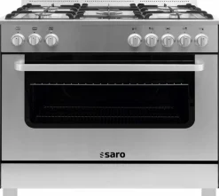 SARO Gas-Herd 5 Brenner mit Elektrobackofen TS95C61LX