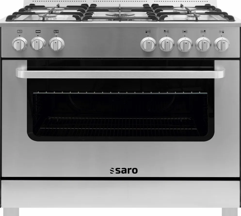 SARO Gas-Herd 5 Brenner mit Elektrobackofen TS95C61LX