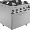 SARO Gasherd 4 Brenner mit Elektrobackofen 2/1 GN, E7/KUPG4LE