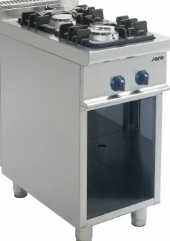 SARO Gasherd 2 Brenner mit offenem Unterbau, E7/KUPG2BA