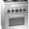 SARO Gasherd G4SF6 mit Ofen+Grill, 4 Brenner 600 Line