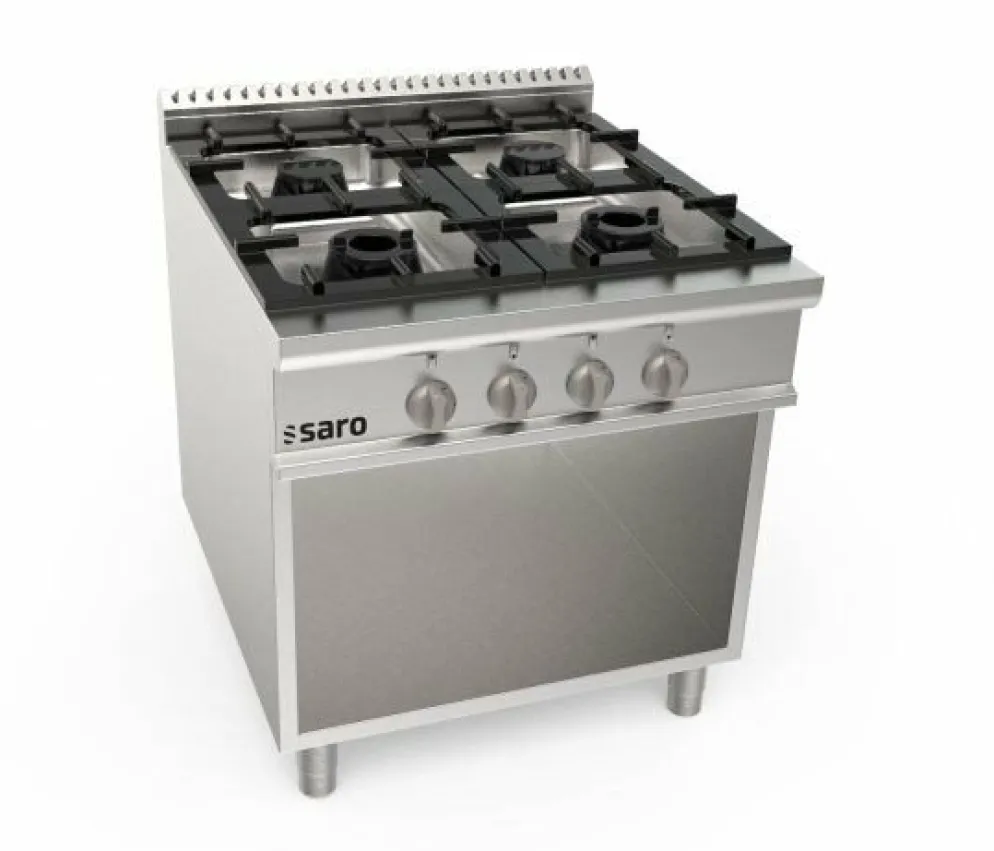 SARO Gasherd offener Unterbau 4 Brenner LQ / CUG4BA