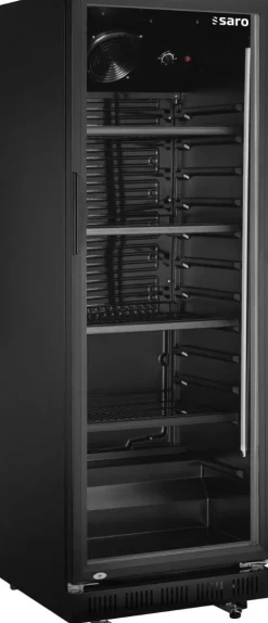 SARO Getränkekühlschrank mit Glastür schwarz GTK 360