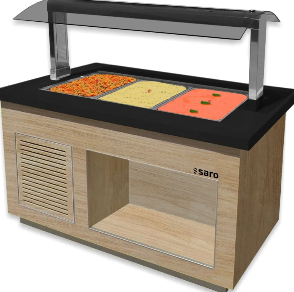 SARO Heißes Buffet für 3x 1/1 GN, Premium Line SB-H130 OAK
