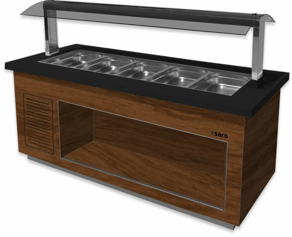 SARO Heißes Buffet Premium SB-H230 braun/schwarz für 6x 1/1 GN