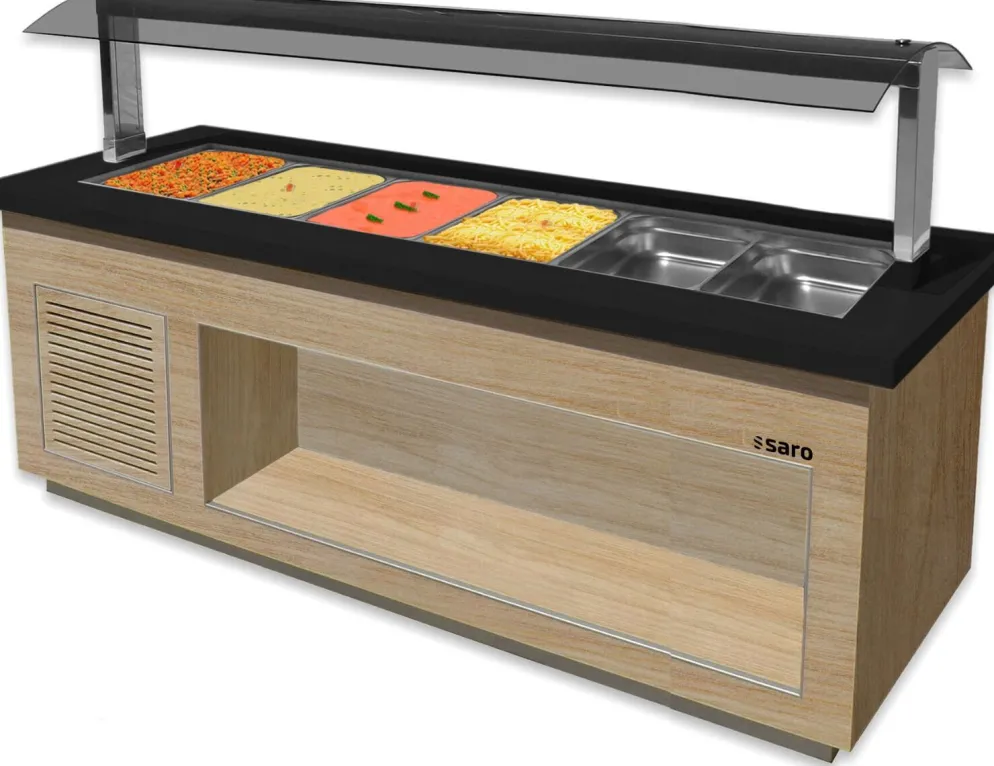 SARO Heißes Buffet PREMIUM SB-H230 OAK für 6x 1/1 GN