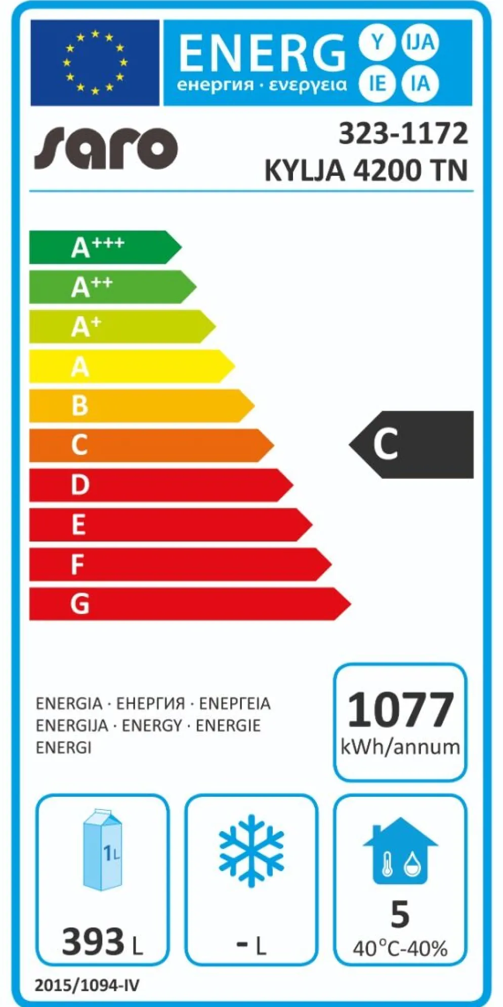 SARO Kühltisch KYLJA 4200TN, Aufkantung, Breite 2230mm