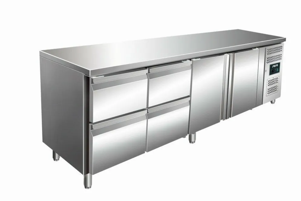 SARO Kühltisch KYLJA 4140, 2x 2er Schubladen, 2 Türen