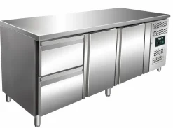 SARO Kühltisch 2 Türe, Schuladenset GN 3110 TN, Breite 1795mm