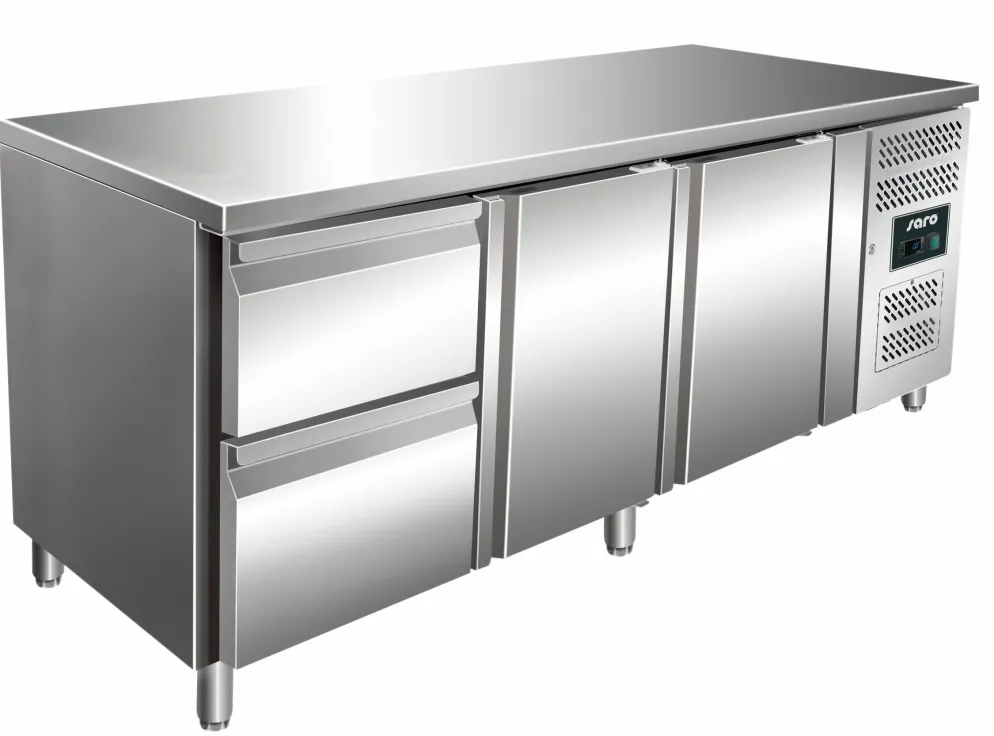 SARO Kühltisch 2 Türe, Schuladenset GN 3110 TN, Breite 1795mm