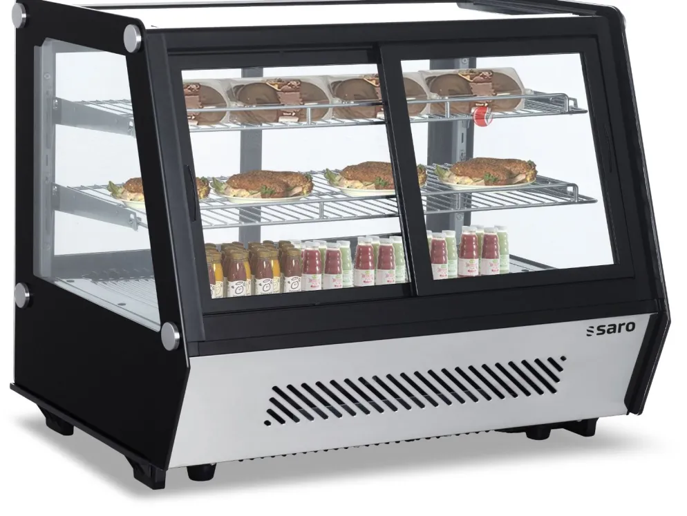 SARO Kühlvitrine Countertopkühlung vorn+hinten Schiebetüren SELF 165