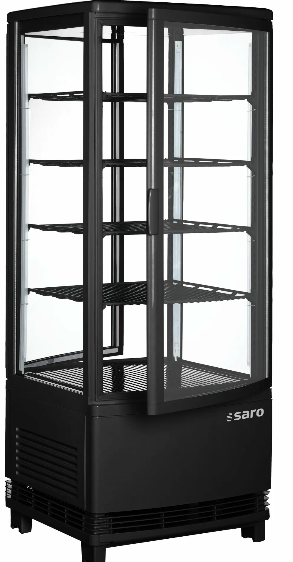 SARO Kühlvitrine mit Doppeltür SC100DT schwarz, 98 Liter