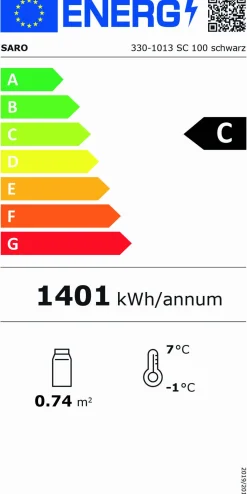 SARO Kühlvitrine SC 100 schwarz