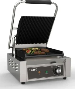 SARO Kontaktgrill PG 1 GG, Grillplatte oben gerillt, unten glatt