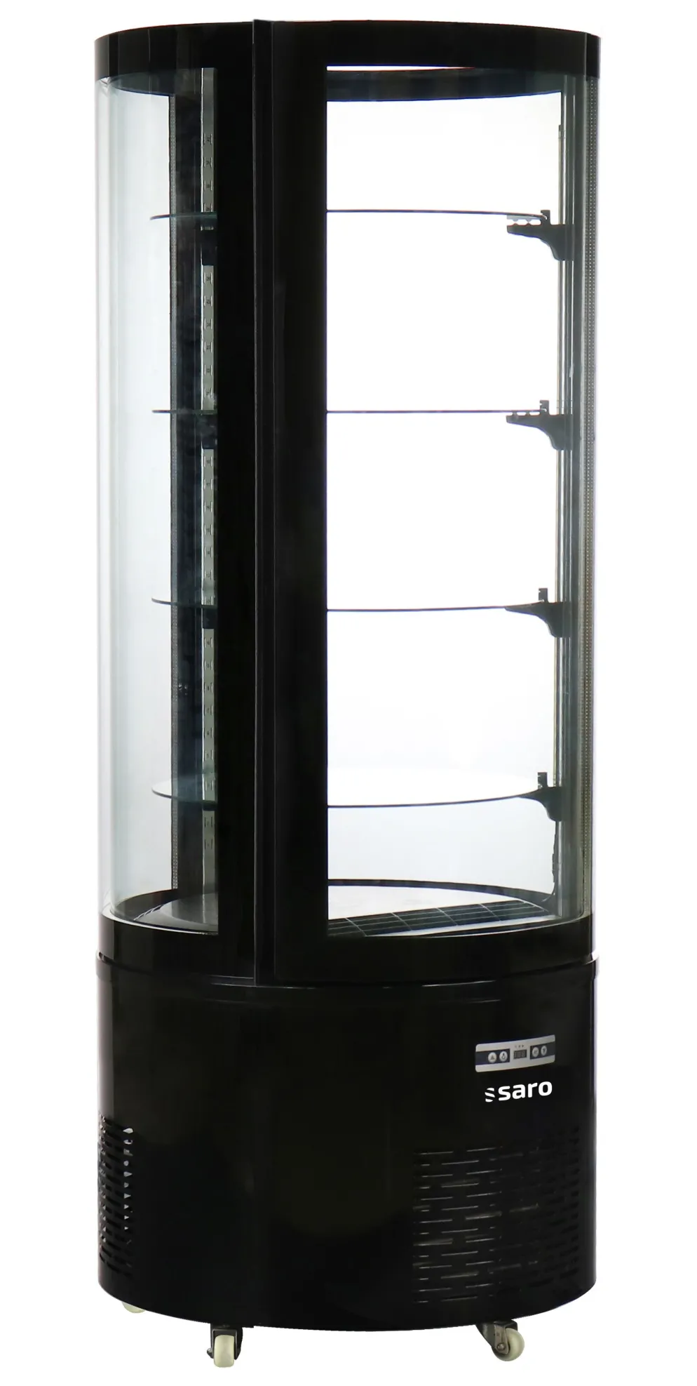 SARO Kuchenvitrine ALESSIA schwarz, 690L, 680x680x1750mm