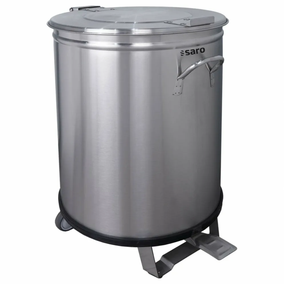 SARO Mülleimer 95 L mit Fußpedal und Softclosedeckel MPS 95