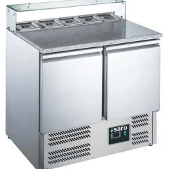 SARO Pizzatisch EPS900 mit Glasaufsatz Breite 900mm