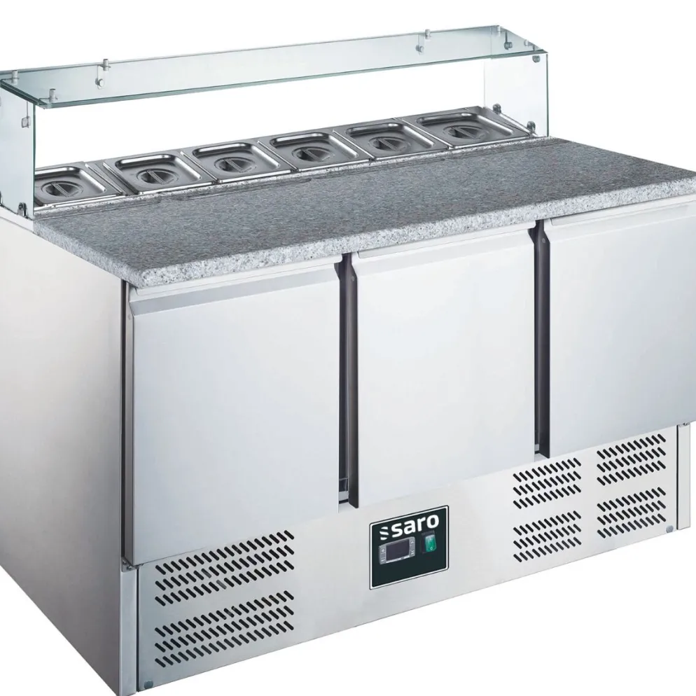 SARO Pizzatisch mit Glasaufsatz, Modell EPS 903 G