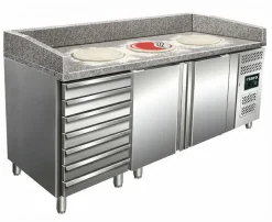 SARO Pizzatisch PZ2610TN, 2 Türen, 7 Schubladen , Breite 2025mm