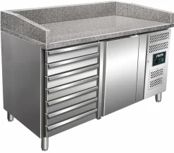 SARO Pizzatisch PZ1610TN, 1 Tür, 6 Schubladen , Breite 1515mm