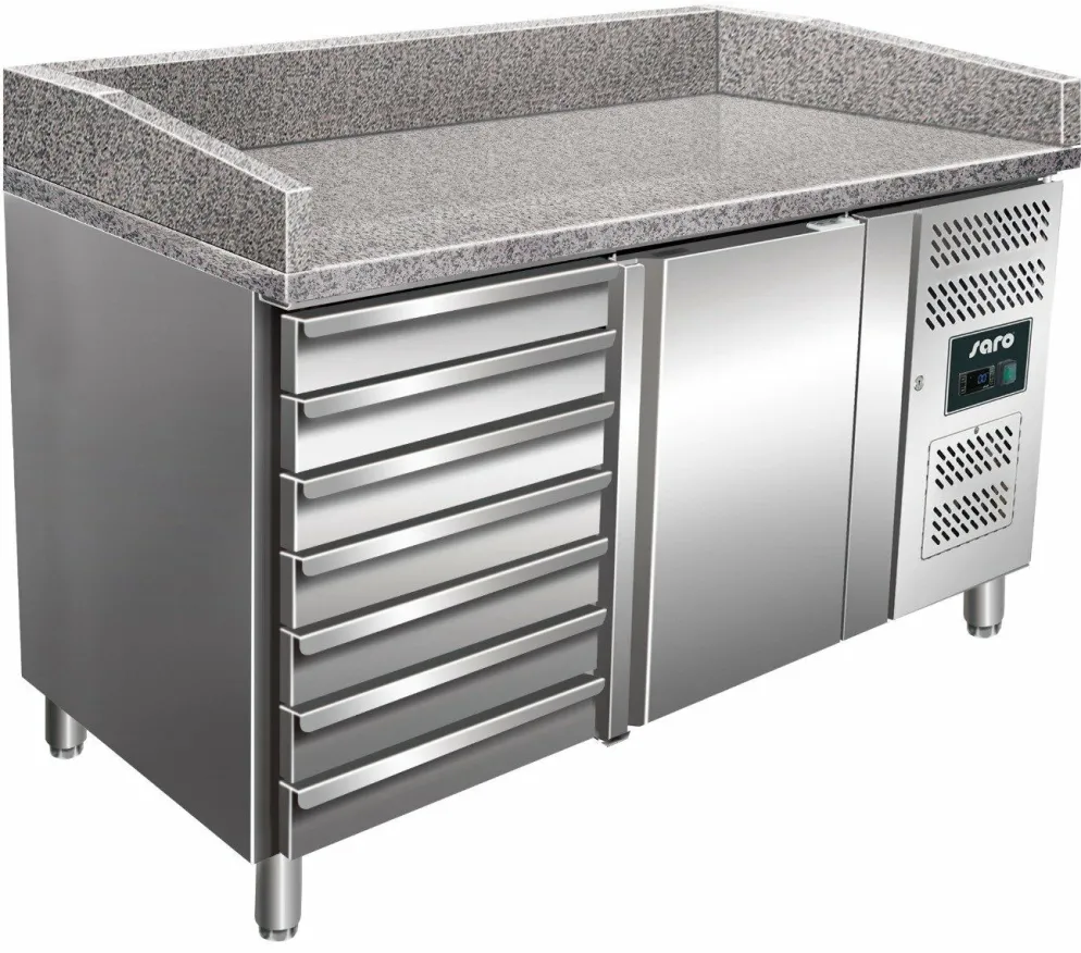 SARO Pizzatisch PZ1610TN, 1 Tür, 6 Schubladen , Breite 1515mm