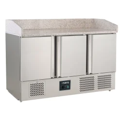 SARO Pizzatisch, 3 Türen, S 903 PZ S/S TOP PRO, Breite 1400mm